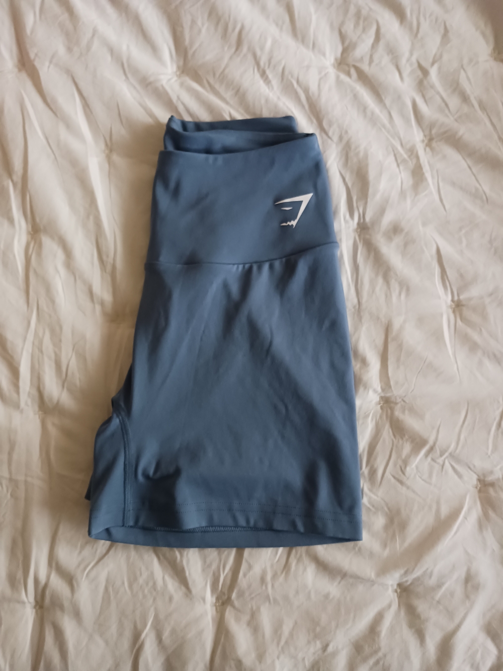 Gymshark Blue High-Waist Workout Shorts